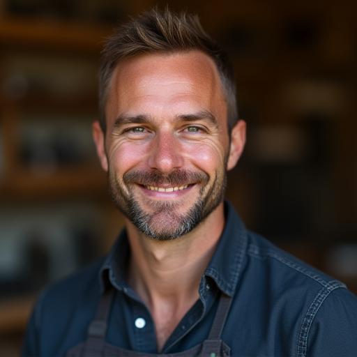 Porträt von Jonas R., Gründer und Chef-Schleifmeister